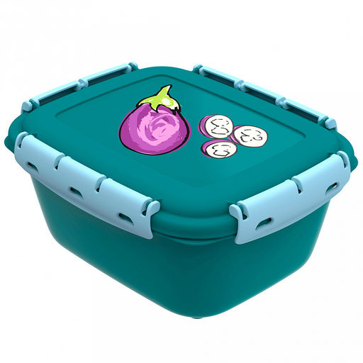 Ланч-бокс "Перекус" 2,5л, 23,4х19,4?х10,6см, с клипсами, уплотнитель, полипропилен (Россия)