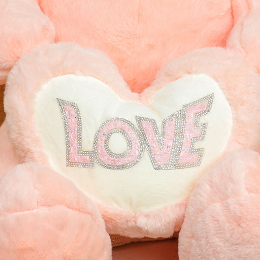 Мягкая игрушка Мишка, с сердцем, 80 см, цвет розовый - Simaland фото 3