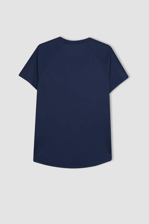 DeFactoFit Облегающая футболка с круглым вырезом и принтом в стиле спортсмен с короткими рукавами  фото 9