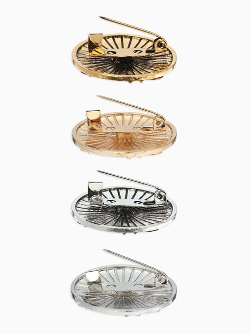 Цена за 12 шт. Брошь «Конгрев Листья», МИКС