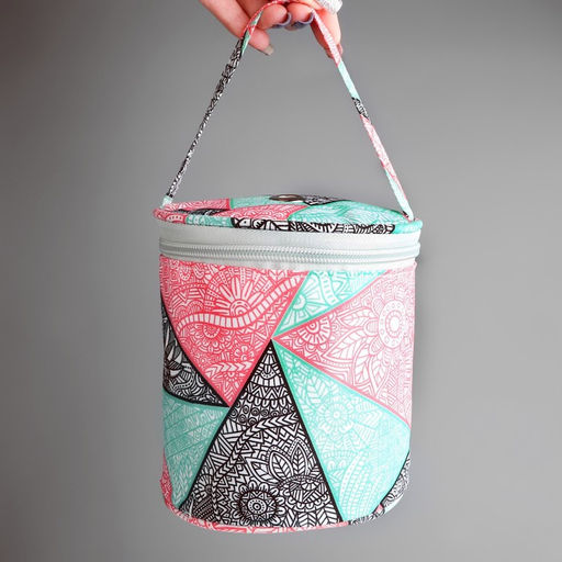 Сумка-футляр «Цветы», 1 люверс, d = 14×14.5 см, цвет разноцветный