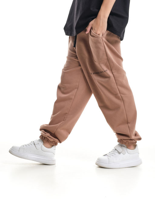 Брюки спортивные удобство и стиль для активных 22-7991 коричневый - Mini maxi фото 4