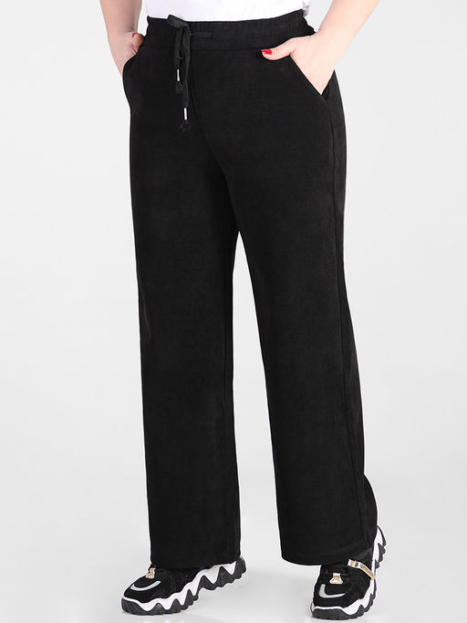 Брюки из вельвета на резинке повседневные женские - Almond фото 2