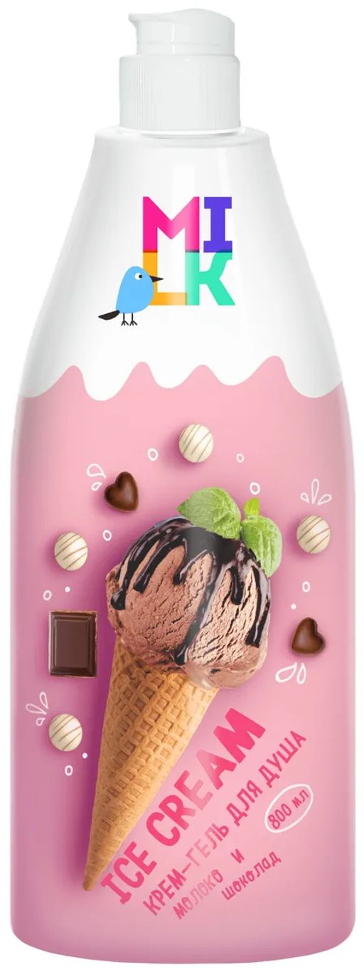 БИГ Милк Крем-Гель д/душа Молоко и Шоколад /Новый дизайн/ (800мл).8 / арт-54951/