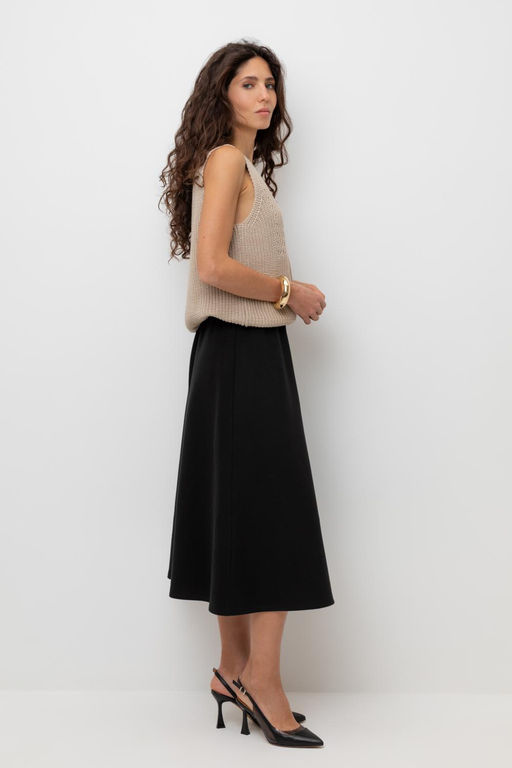 ЕВТ 7028/темный черный юбка жен