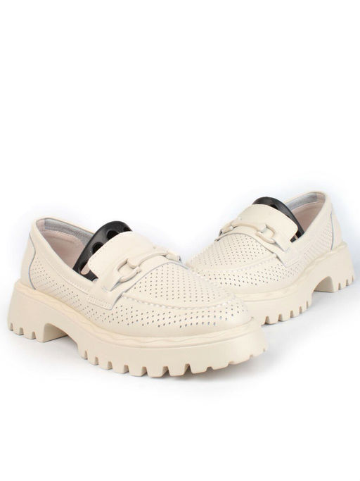 03-PDD179-2 BEIGE Лоферы женские (натуральная кожа) - Фабричный китай фото 12