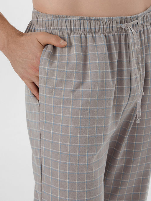 Брюки домашние мужские бежевые в клетку - Mark formelle фото 3
