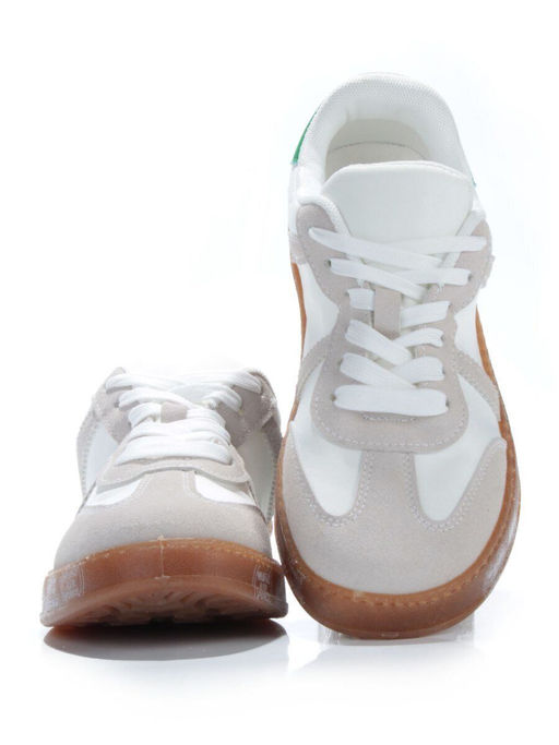 05-6016-2 WHITE/BEIGE Кроссовки женские (искусственные материалы) - No name фото 13