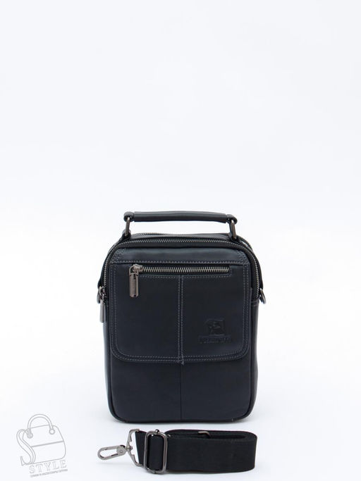 Сумка мужская кожаная 632M black Fuzhiniao