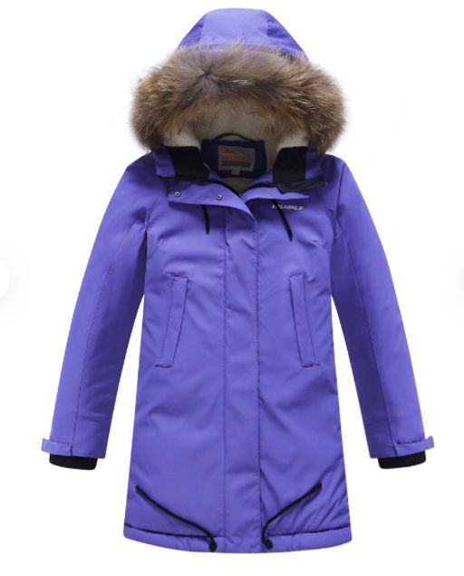Парка зимняя подростковая для девочки синего цвета 9342S - Valianly фото 24