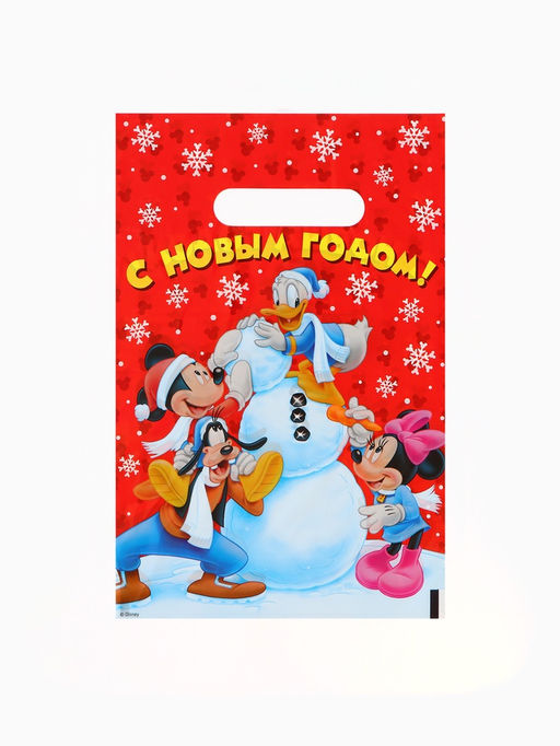 Цена за 50 шт. Пакет полиэтиленновый С Новым годом, 20 ? 30 см