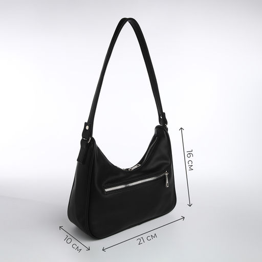 Сумка женская TEXTURA, багет, маленький размер, цвет чёрный  фото 2