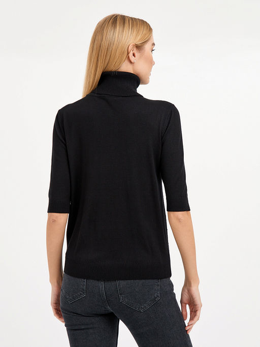 джемпер женский чёрный с добавлением страз - Glenfield фото 7