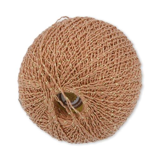 Пряжа СПБ Золотой шар вязальные 86% хлопок, 14% люрекс 6 шт. х 50 г 390 м №3203 коричневый