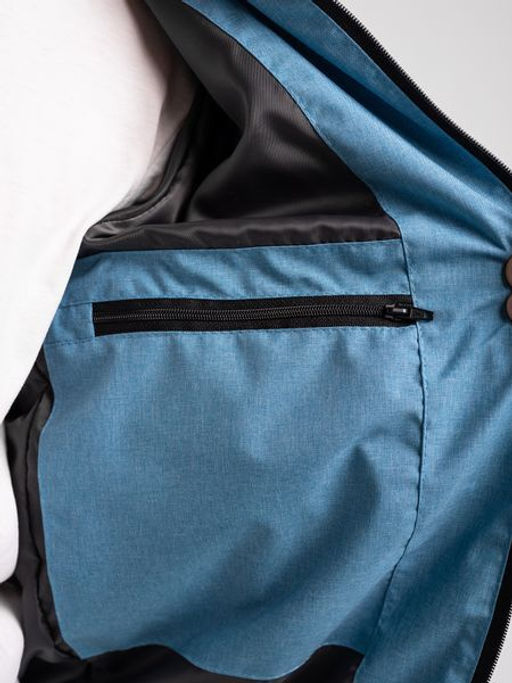 Ветровка-бомбер голубой