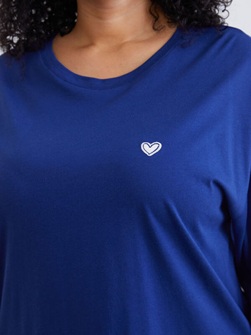 Bisiklet Yaka Nak??l? Kad?n Pijama Tak?m?