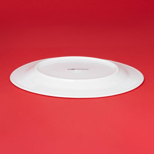 Тарелка новогодняя Доляна «Сани Деда Мороза», d=25.5 см, фарфор, цвет белый