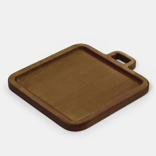 Доска деревянная для подачи «Авторская», с ручкой, 24×28×1.8 см, берёза