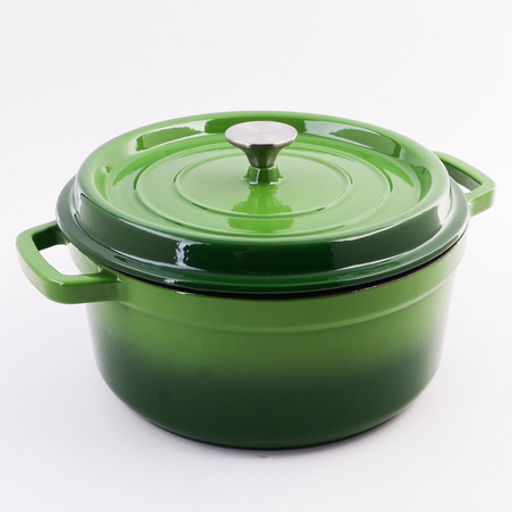 40625 Кастрюля чугун 2,3 л эмаль/покрытие зелёная MB (х4)