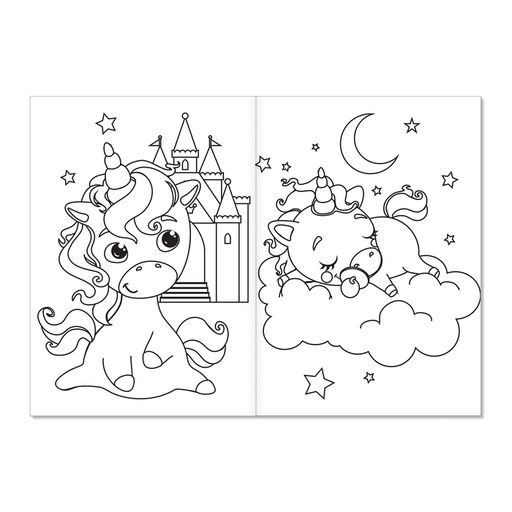 Цена за 4 шт. Раскраска для девочек Милые пони, А5, 12 стр.