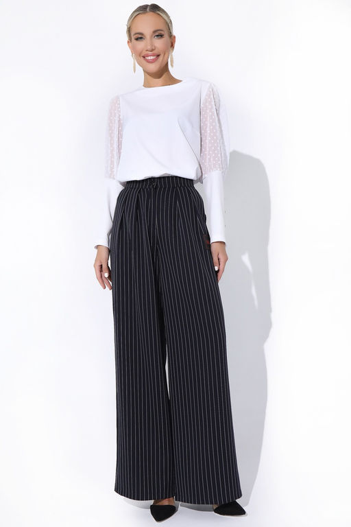 Брюки Верди (полоска/черника)