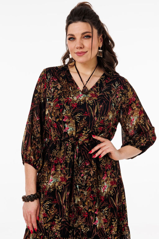 Платье ANELLI 1504 цвет явы  фото 4