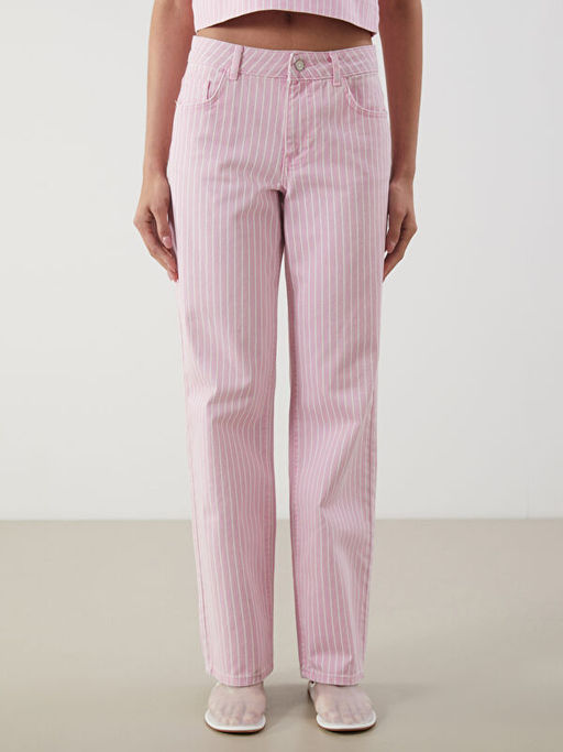 ?izgili Straight Fit Kad?n Jean Pantolon