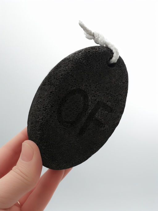 Цена за 2 шт. Пемза для педикюра, с подвесом, 11×7 см, в коробке, чёрная