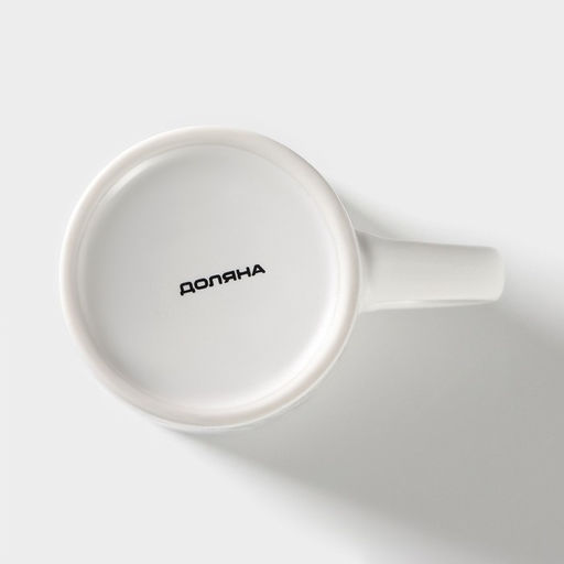 Кружка Доляна «Колибри», 380 мл, фарфор, цвет белый