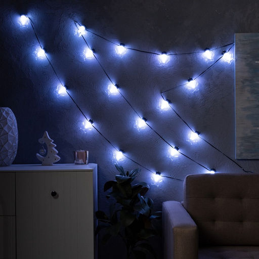 Умная гирлянда Нить 6 м с насадками Звёздочки, IP20, тёмная нить, 20 LED, свечение RGB, USB - Luazon lighting фото 6