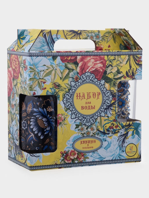 Набор для напитков «Милори», 7 предметов: кувшин, 6 стаканов, стекло, прозрачный, синий