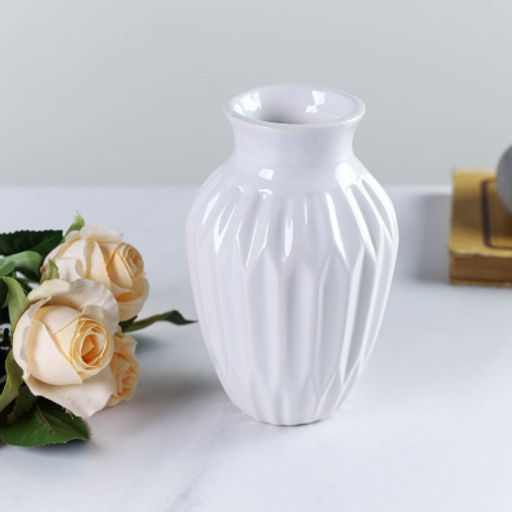 Ваза 14 см / 931241W /уп 6/72/белая - Галеонтрейд фото 2