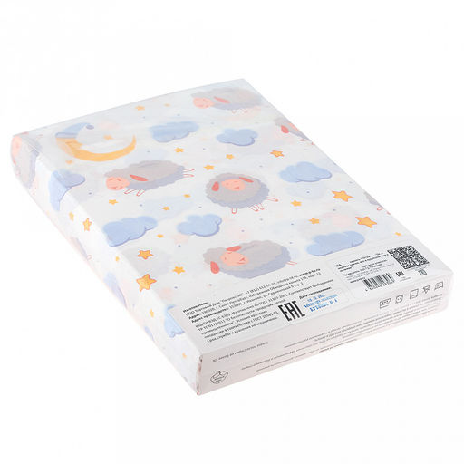 Постельное белье, комплект 1,5 спальный "Ох, и модница овечка, вся в кудряшках, вся в колечках" 4 предмета: пододеяльник 145х215см, простыня 150х215см, 2 наволочки 70х70см с клапаном-запахом, перкаль 110г/м2, хлопок 100%, упаковка "классическая" ПВХ