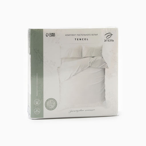 Постельное бельё Этель 2сп Tencel 180*210см, 220*245см, 50*70см-2шт, цвет белый фото 10