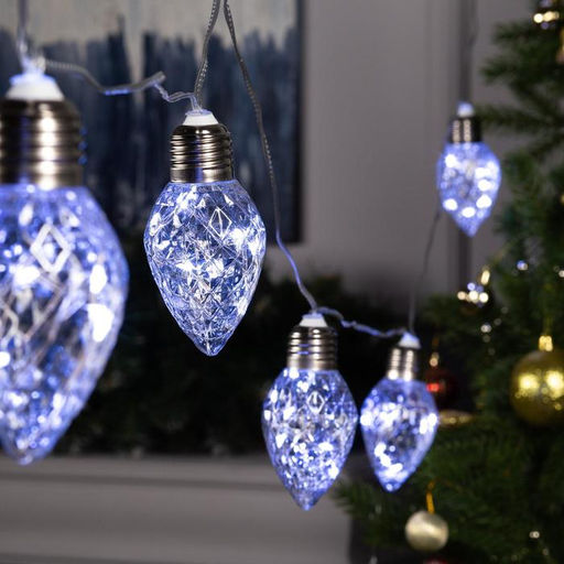 Гирлянда Нить 3 м с насадками Лампочки шишки, IP20, прозрачная нить, 80 LED, свечение белое, 8 режимов, 220 В