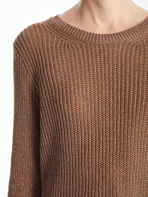 Bisiklet Yaka Ajurlu Kad?n Triko Kazak