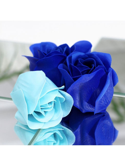 Мыльные розы, бирюзовые и синие, набор 11 шт. - SB BEAUTY фото 9