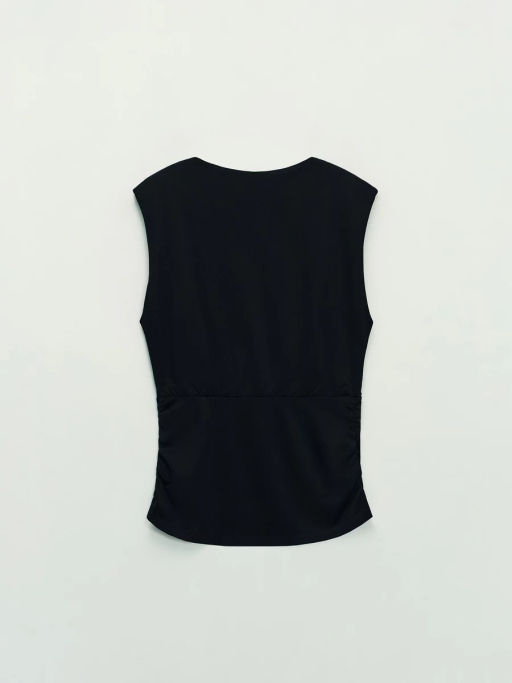 Футболка из вискозы с драпировкой / Zarina фото 8