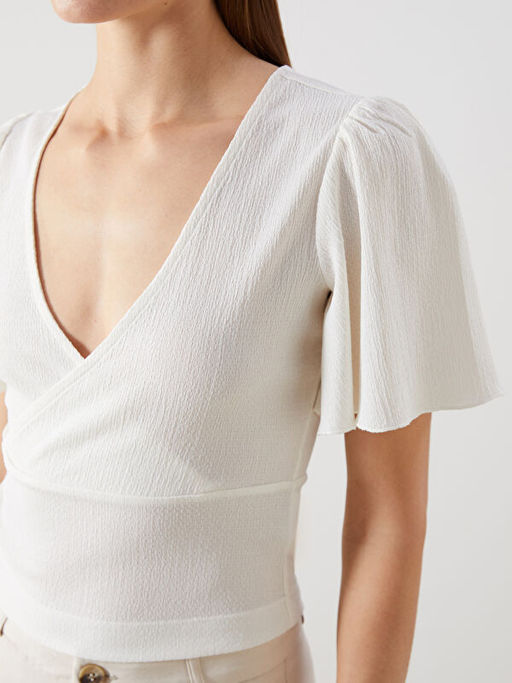 Kruvaze Yaka Kad?n Bluz