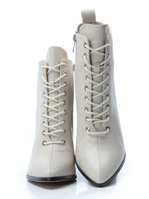 PCS125-2 BEIGE Ботинки демисезонные женские (натуральная кожа, байка) - Фабричный китай фото 14