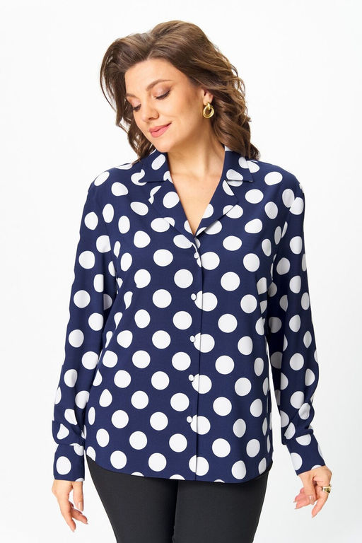 Блуза Svetlana Style 2173 синий+горох