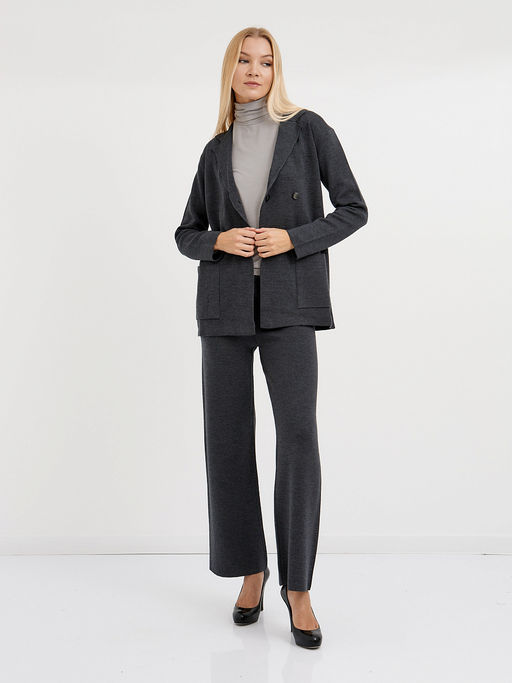 брюки женские клеш в темно-сером цвете - Glenfield фото 4