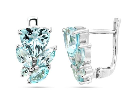 Серьги из серебра топаз, Марина