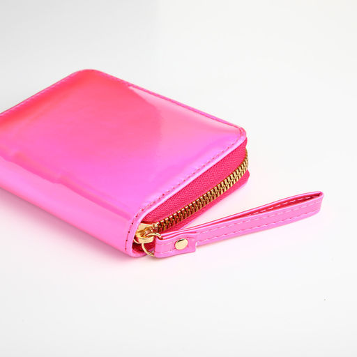 Кошелёк на молнии «Глянец», розовый