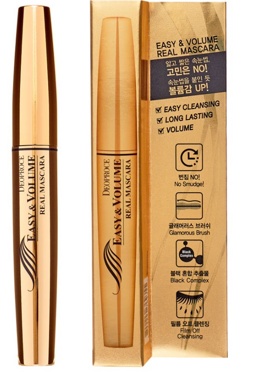 8мл DEOPROCE EASY & VOLUME REAL MASCARA Тушь объемная 8мл