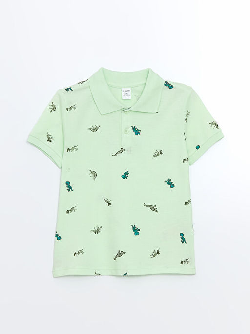 Polo Yaka Bask?l? Erkek ?ocuk Ti??rt