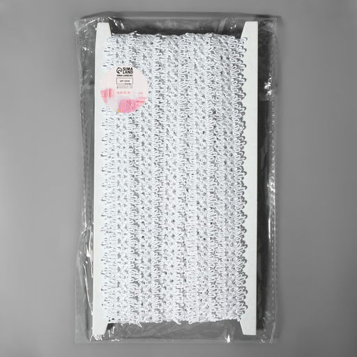 Тесьма декоративная, 20 мм, 10±1 м, белая