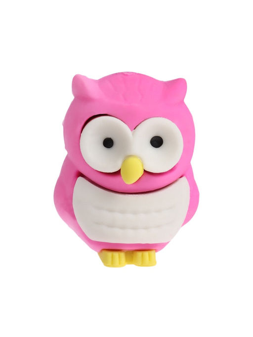 Цена за 72 шт. Ластик фигурный «Сова», МИКС