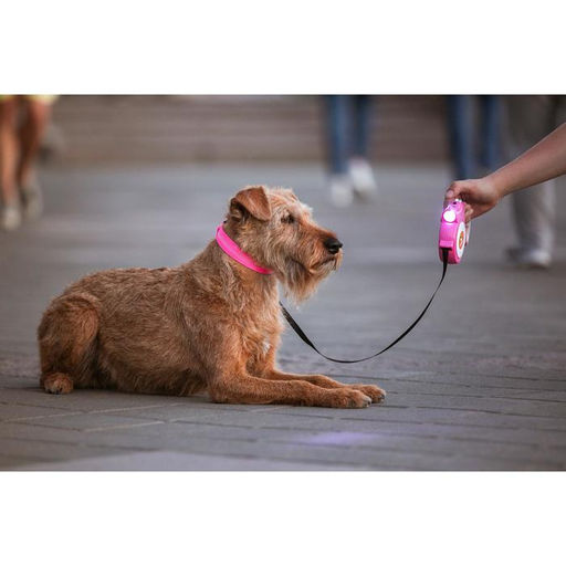 Рулетка Пижон с фонариком, прорезиненная ручка, 5 м, до 35 кг, розовая  фото 9