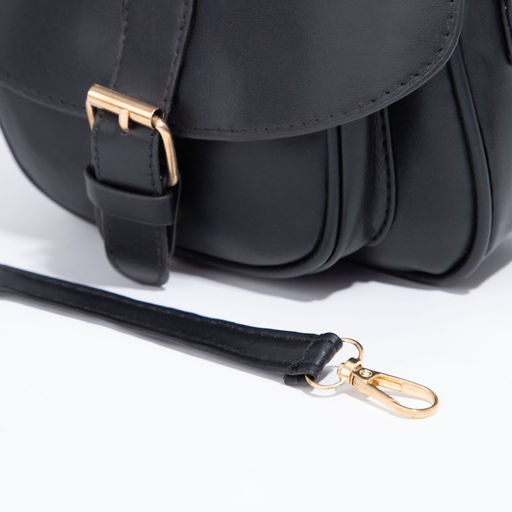 Сумка-мессенджер на клапане, цвет чёрный - Simaland фото 6